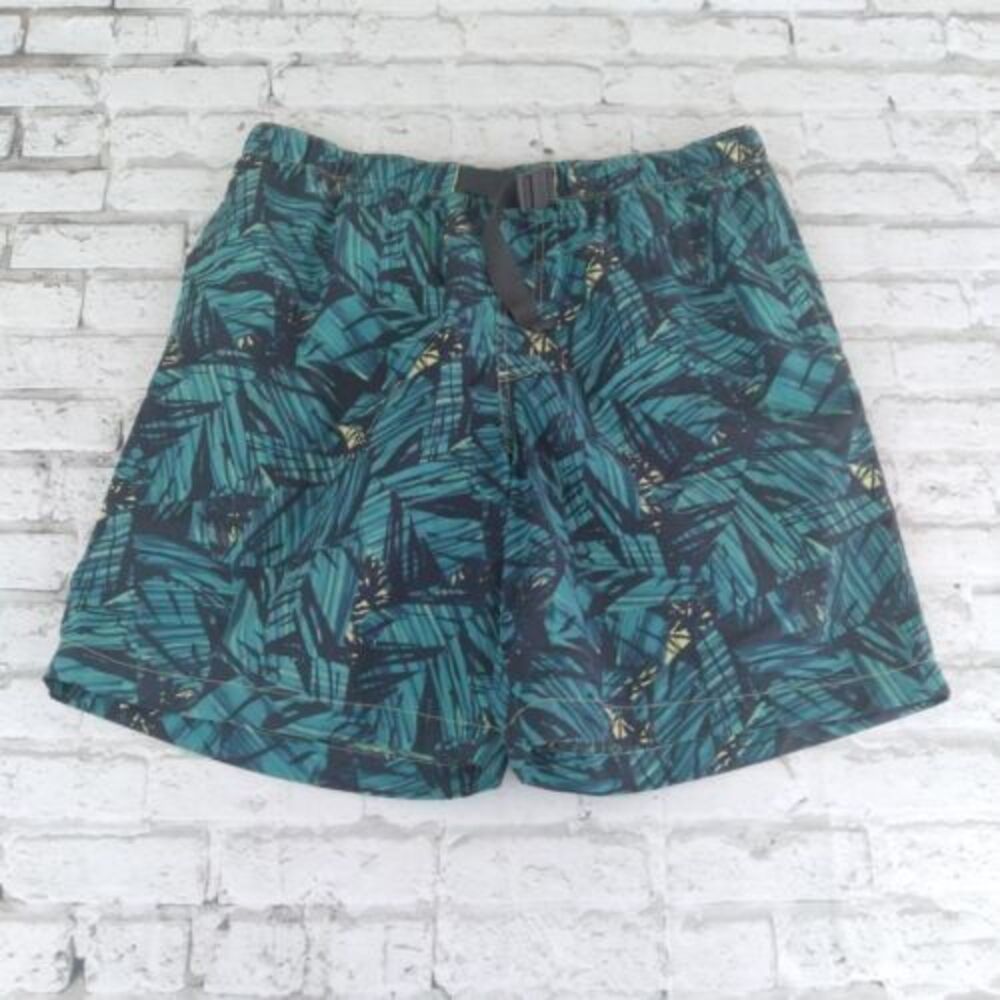 Columbia Swim Trucks Mens Large Blue Floral Omni Shade Sun Protection Tropical